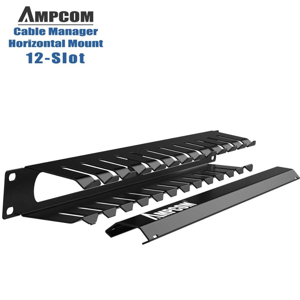 Thanh quản lý cáp 12/24 khe 1U/2U AMPCOM 19 inch