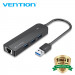 Cáp chuyển USB 3.0 to RJ45 Gigabit Ethernet + Hub 3 Port USB 3.0 Vention - CHNBB