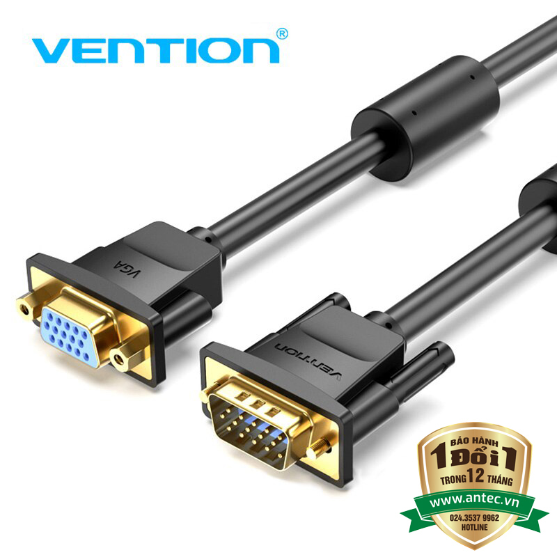Cáp VGA(3+6) nối dài cao cấp 10m Vention DAGBL