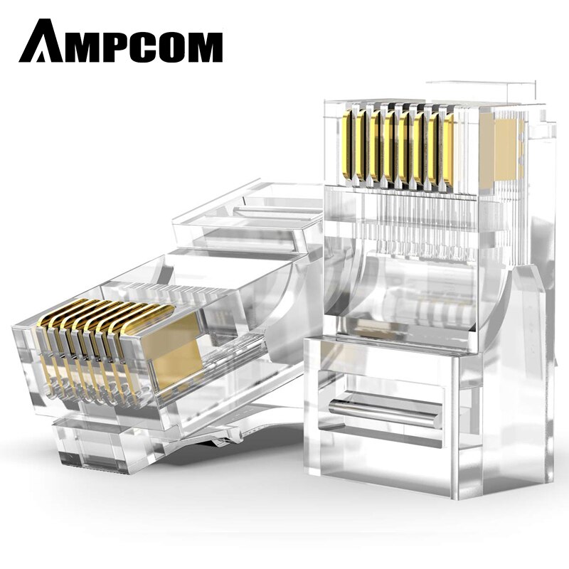 Hạt mạng AMPCOM RJ45 Connector Plug-Cat6 UTP 50U (100c/túi) - AMCAT650100